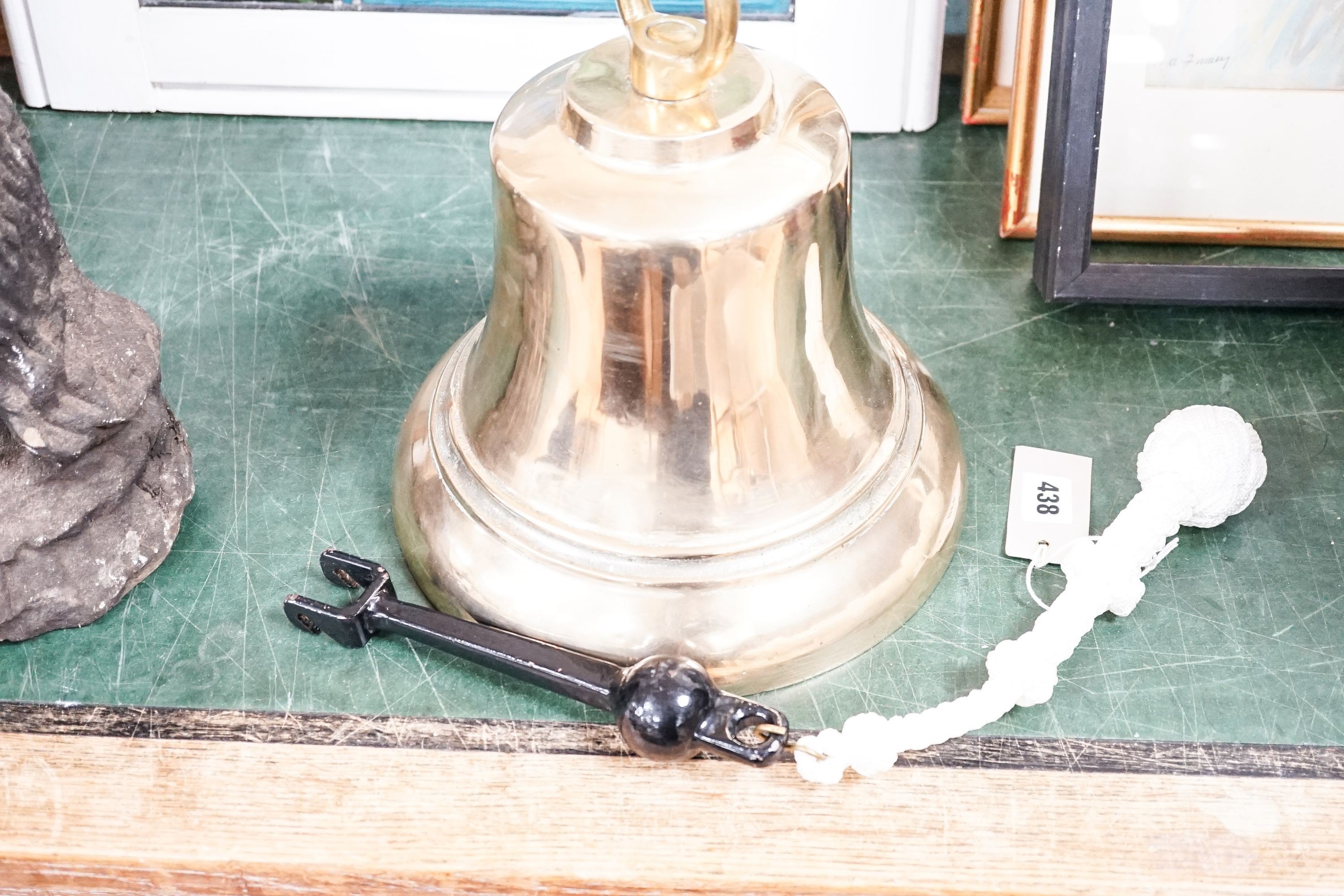 A bronze ship's bell, height 29cm